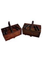 Naaidoos (2) - Hout - Vintage genaaide doosjes