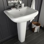 vidaXL Wastafel op voet vrijstaand 580x470x200 mm keramiek, Doe-het-zelf en Bouw, Verzenden, Nieuw