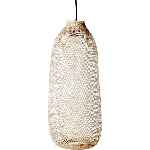 Bloomingville - hanglamp bamboe - beige - kap 65 cm - LED, Maison & Meubles, Lampes | Suspensions, Envoi