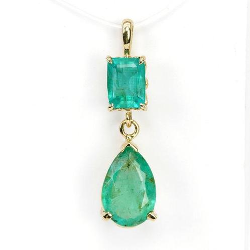 Zonder Minimumprijs - G&J - Hanger - Verdant Elegance - 14, Handtassen en Accessoires, Antieke sieraden