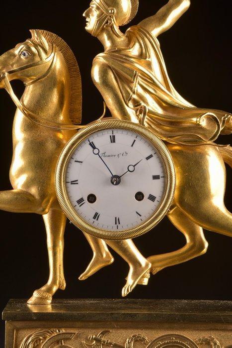 Tafelklok - Thomire & Cie, circa 1815 Empire Verguld bronze, Antiek en Kunst, Antiek | Klokken