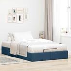 vidaXL Bedframe zonder matras 120x200 cm stof blauw, Huis en Inrichting, Verzenden, Nieuw