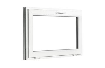 PVC kiep raam b100xh60 cm Wit, Ophalen of Verzenden, Gevelraam of Ruit