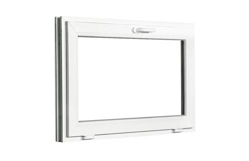 PVC kiep raam b100xh60 cm Wit, Doe-het-zelf en Bouw, Glas en Ramen, Dubbelglas, Nieuw, Gevelraam of Ruit, Minder dan 80 cm, 160 cm of meer