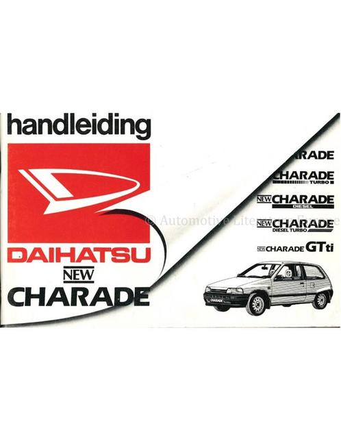 1987 DAIHATSU CHARADE INSTRUCTIEBOEKJE NEDERLANDS, Autos : Divers, Modes d'emploi & Notices d'utilisation