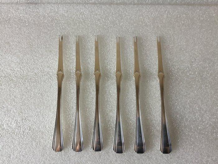 Christofle - Luc Lanel - Vork (6) - Boreaal - Verzilverd -, Antiek en Kunst, Antiek | Meubels | Tafels