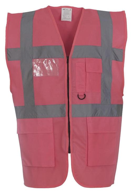 Veiligheidshesje met rits roze, Doe-het-zelf en Bouw, Veiligheidskleding, Verzenden