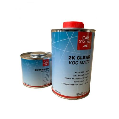 2K matte blanke lak VOC MATT set 1,5 liter Car System, Auto diversen, Autogereedschap, Nieuw, Verzenden