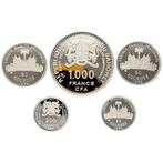 Dahomey, Haïti. 1971/1974 - Zilveren Munten (5 stuks)