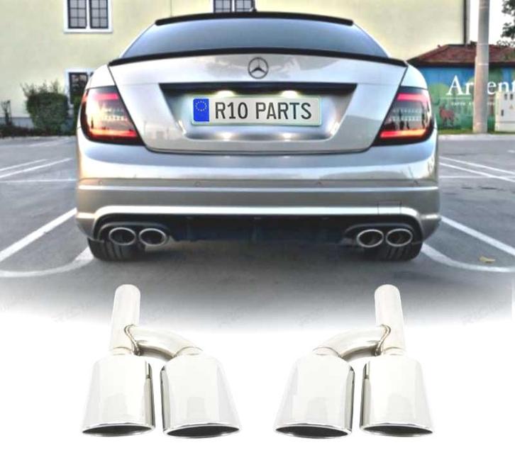 EMBOUTS D´ÉCHAPPEMENT SPÉCIFIQUE LOOK AMG MERCEDES CLASSE C, Auto-onderdelen, Uitlaatsystemen, Verzenden
