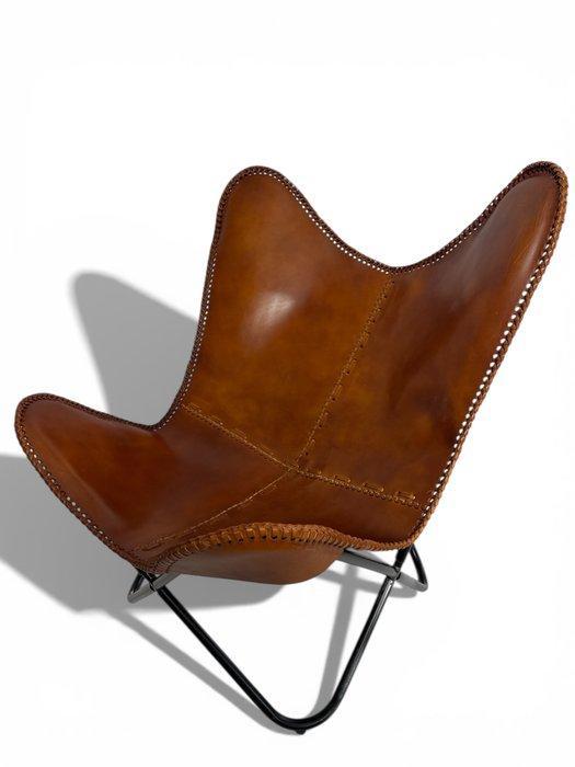 Fauteuil - chaise papillon - Cuir, Métal - Chaise papillon, Antiquités & Art, Art | Objets design