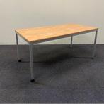 Kantinetafel / schooltafel, verrijdbaar, 160x80 cm, beuken, Gebruikt, Bureau