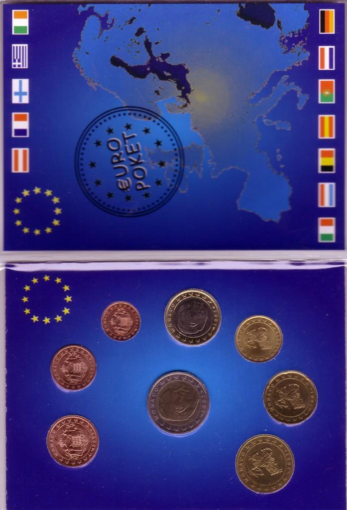 3,88 Euro Kms Monaco 2001 im Folder unc koper-nikkel, Postzegels en Munten, Munten | Europa | Euromunten, België, Verzenden