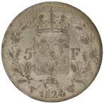 Frankrijk. Louis XVIII. 5 Francs 1824-W, Lille  (Zonder, Postzegels en Munten