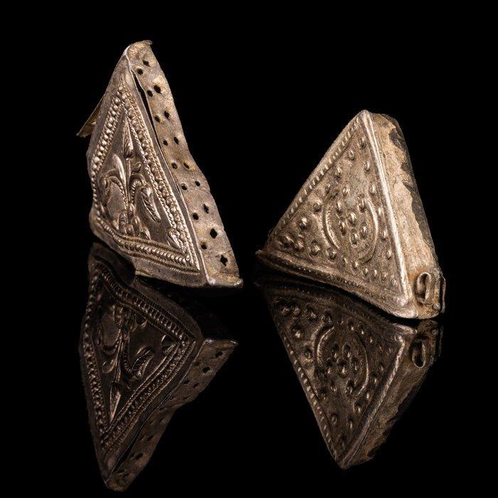 Byzantijns Set zilveren amuletten (Zonder Minimumprijs), Antiek en Kunst, Antiek | Overige Antiek