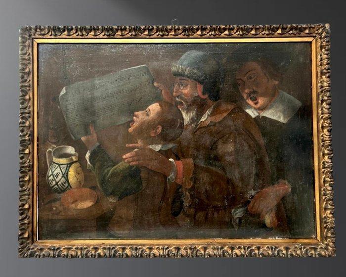 Adriaen van Ostade (1610–1685), Kring van - Tre cantori con, Antiek en Kunst, Kunst | Schilderijen | Klassiek