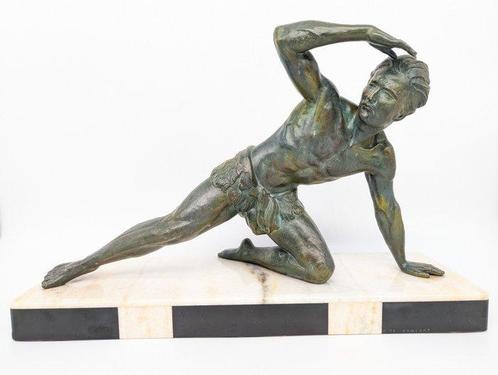 Jean de Roncourt - Sculpture, Athlète - 30 cm - Bronze,, Antiek en Kunst, Kunst | Designobjecten
