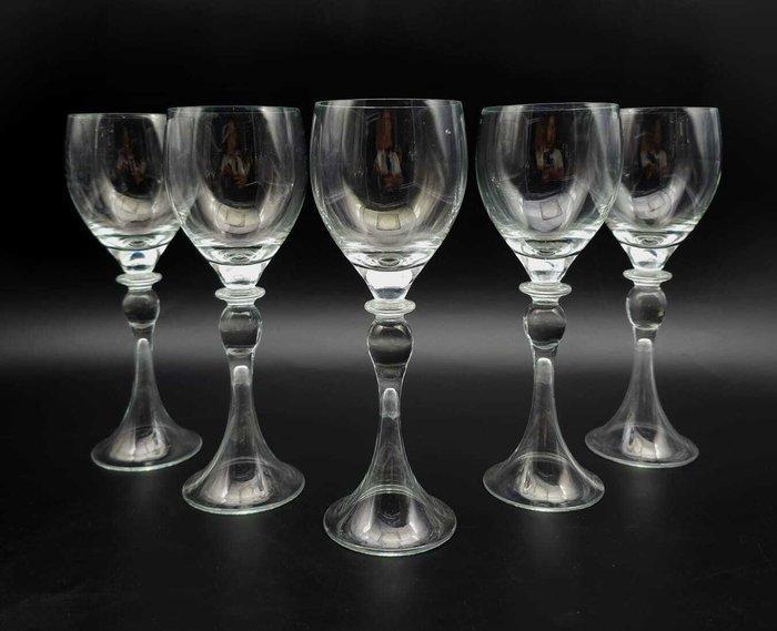 Murano - Drinkservies (5) - Kristal - Glazen voor witte wijn, Antiek en Kunst, Antiek | Meubels | Tafels