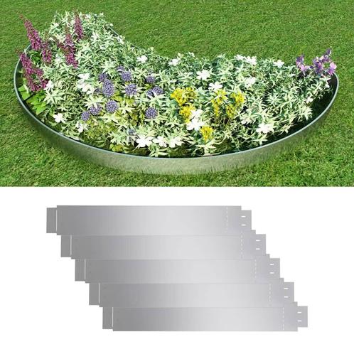 vidaXL 5 st Grasboord flexibel 100x14 cm gegalvaniseerd, Tuin en Terras, Bielzen en Borduren, Nieuw, Verzenden