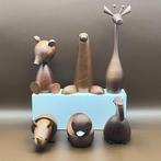 Senshukai  - Meuble-jouet 6 Vintage wooden animals Royal