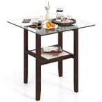 2dekans | coast Vierkante Glazen Bijzettafel 61x61x62,5 cm, Huis en Inrichting, Tafels | Bijzettafels, Ophalen of Verzenden, Nieuw