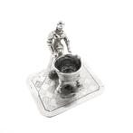 Antiek Amsterdams zilveren beeldje van een dame, Handtassen en Accessoires, Antieke sieraden, Ophalen of Verzenden, Zilver
