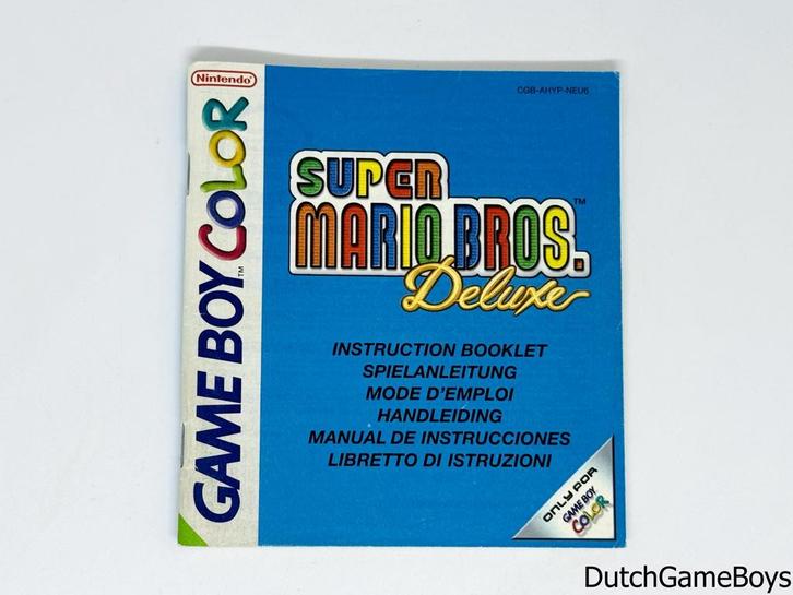 Gameboy Color - Super Mario Bros - Deluxe - NEU6 - Manual, Games en Spelcomputers, Games | Nintendo Game Boy, Gebruikt, Verzenden