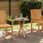 vidaXL Bistrotafel Bruin 70 x 70 x 75 cm Massief teakhout, Tuin en Terras, Tuintafels, Verzenden, Nieuw