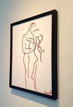 Liesens - Lets just kiss and say goodbye ( handpainted on, Antiek en Kunst, Kunst | Schilderijen | Modern