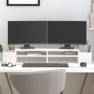 vidaXL Monitorstandaard 100x27,5x15 cm massief grenenhout, Verzenden