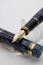 Parker - Duofold Centennial 18kt Nib - Blue Marbled - Vulpen, Nieuw
