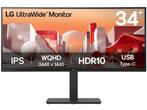 LG 34BA75QE - 34 UltraWide™ QHD IPS Monitor - USB-C 90W, Computers en Software, Monitoren, Verzenden, Zo goed als nieuw, LG