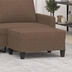 vidaXL Voetenbank 70x55x41 cm stof bruin, Huis en Inrichting, Zetels | Voetbanken en poefs, Verzenden, Nieuw