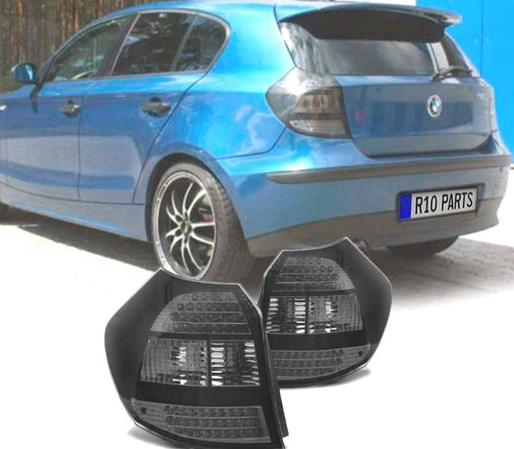 FEUX ARRIÈRE BMW SÉRIE 1 E87 04-07 LED FOND CHROMÉ FUMÉ, Auto-onderdelen, Verlichting, Verzenden