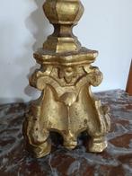 Kandelaar (2) - Verguld hout - Oude gouden kandelaars, Antiek en Kunst