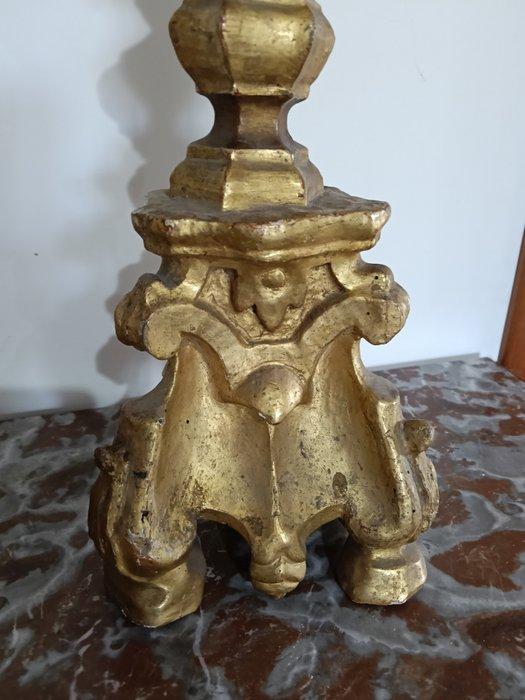 Kandelaar (2) - Verguld hout - Oude gouden kandelaars, Antiek en Kunst, Antiek | Overige Antiek