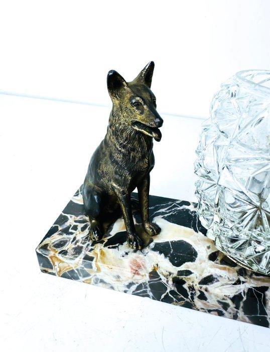 Tafellamp - Glas, Marmer, Metaal, Antiek en Kunst, Curiosa en Brocante