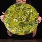 Unique et précieux : table avec surface en Opale Verte -