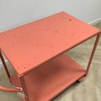 Tweedehands  serveerwagen (hxbxd) 87x102x64 cm,  zalm-rose
