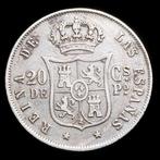 Royaume d’Espagne. Isabelle II. 20 Centimos de peso, Manila