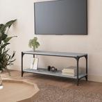vidaXL Tv-meubel 100x33x41 cm bewerkt hout en staal grijs, Verzenden, Nieuw