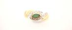 Ring - 19.2 kt. Geel goud Smaragd - Diamant, Handtassen en Accessoires, Ringen, Nieuw