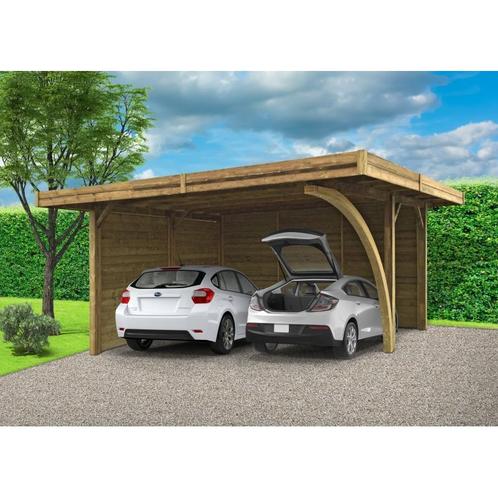 Carport in hout - modulair geimpregneerd 6064 x 5064 mm -, Tuin en Terras, Tuinhuizen, Nieuw