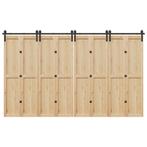 vidaXL Doos met onderdelen voor schuifdeur 366 cm staal, Verzenden, Nieuw