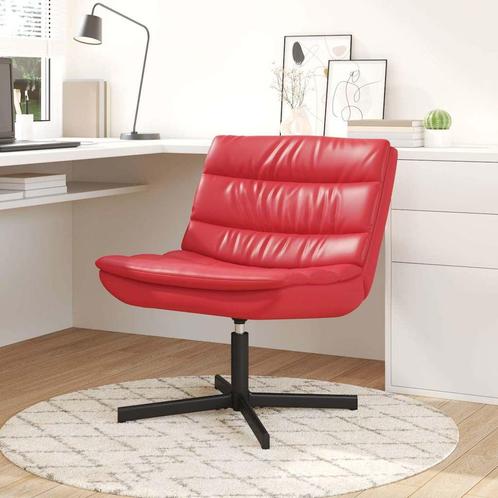 vidaXL Draaistoel Rood 63 x 75 x 76 cm Kunstleer, Huis en Inrichting, Stoelen, Nieuw, Verzenden