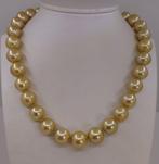 Halsketting PSL Gecertificeerde Diep Gouden South Sea Parel, Handtassen en Accessoires, Nieuw