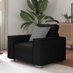 vidaXL Zwarte Faux Leer Zetel - 59 cm, Huis en Inrichting, Zetels | Zetels, Verzenden, Nieuw
