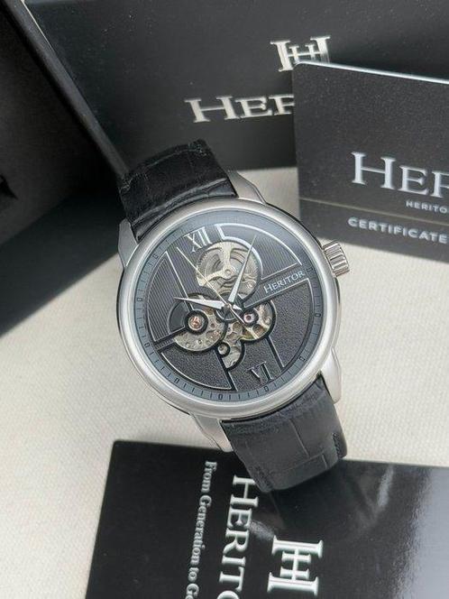 Heritor - Automatic Sanford Semi-Skeleton - Black - Zonder, Handtassen en Accessoires, Horloges | Heren