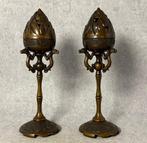 Set wierookbranders (Lotus, draken en phoenix) - Brons -