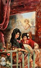 École espagnole (XX) - Pareja de andaluzas (tras José Garcia